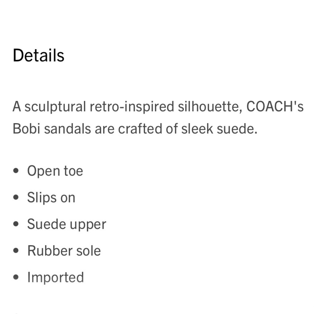 COACH BOBI SUEDE PLATFORM SANDAL - Picture 5 of 5